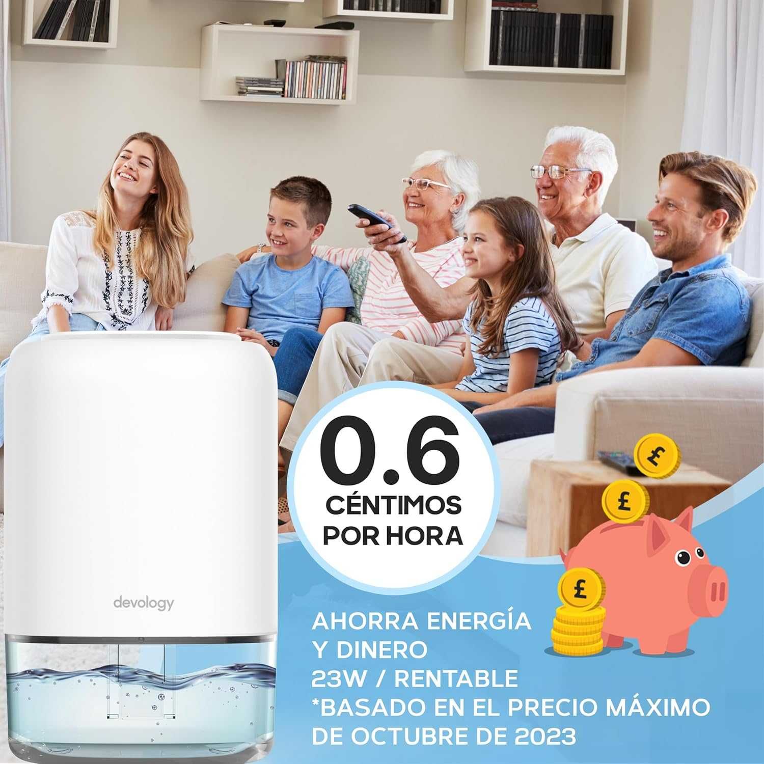 Mini desumidificador portátil compacto 1100 ml - NOVO