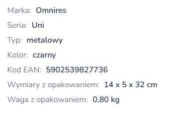 Kosz prysznicowy OMNIRES Nowy