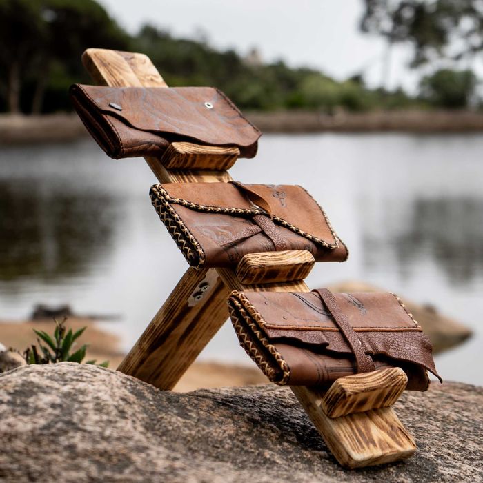 Bolsas para tabaco em couro