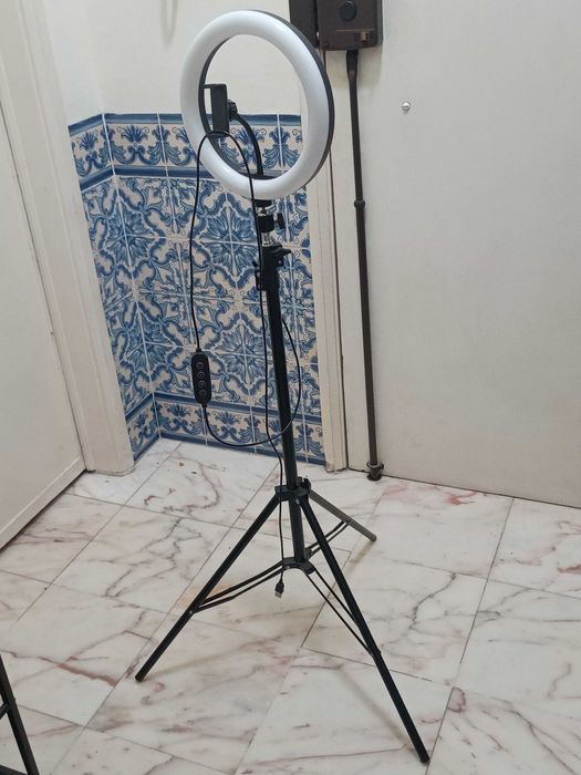 Anel de luz, Ring Light, 26cm com Tripé Extensível até 1,80 cm OnLike