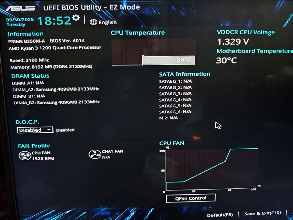 Płyta główna Asus prime b350m-a + procesor ryzen 3 1200 + 8GB ram ddr4