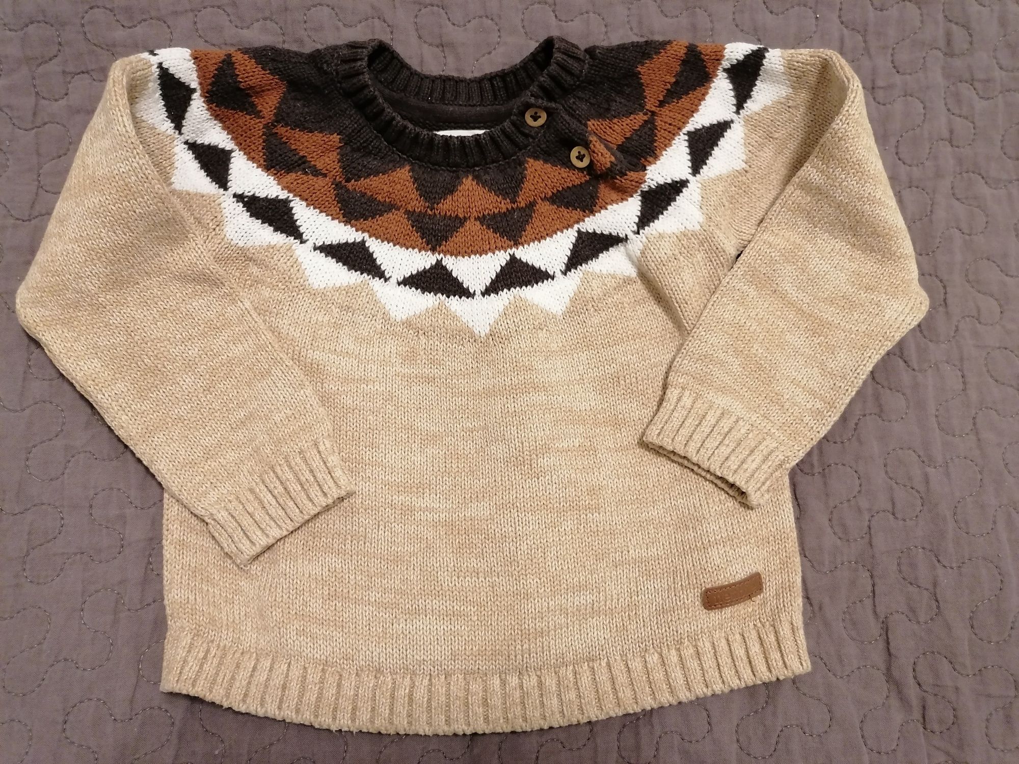 Sweter sweterek chłopięcy zimowy newbie kappahl 80