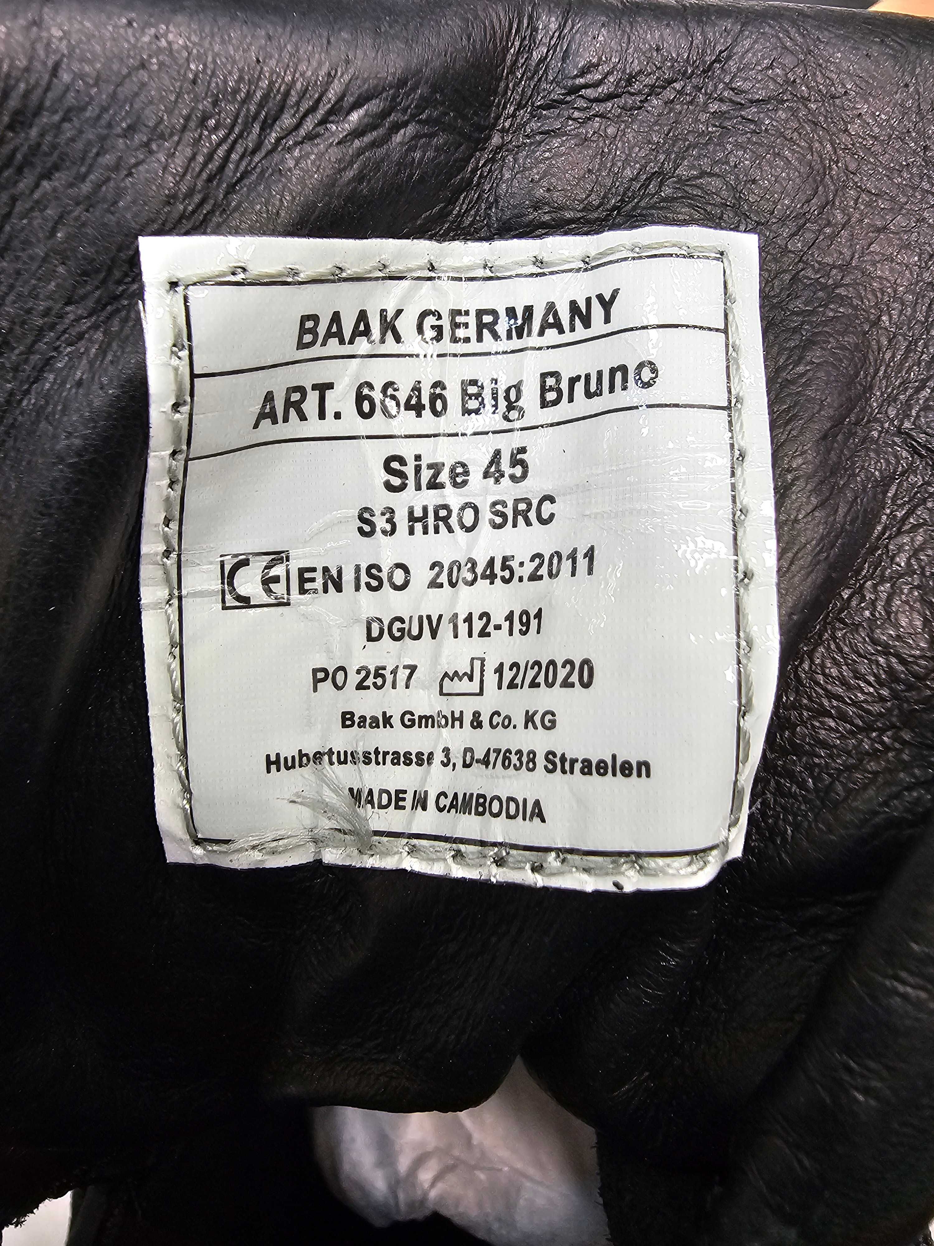 Buty Robocze BAAK 6646 Big Bruno R45 * NOWE * Komis Madej Gorlice