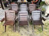 Krzesło ogrodowe drewniane
