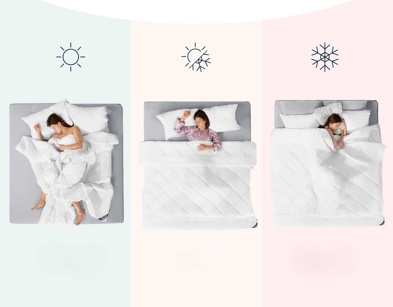 Dreamzie Kołdra 240x260 cm 4 pory roku 3w1, 450 gsm, Oeko-Tex