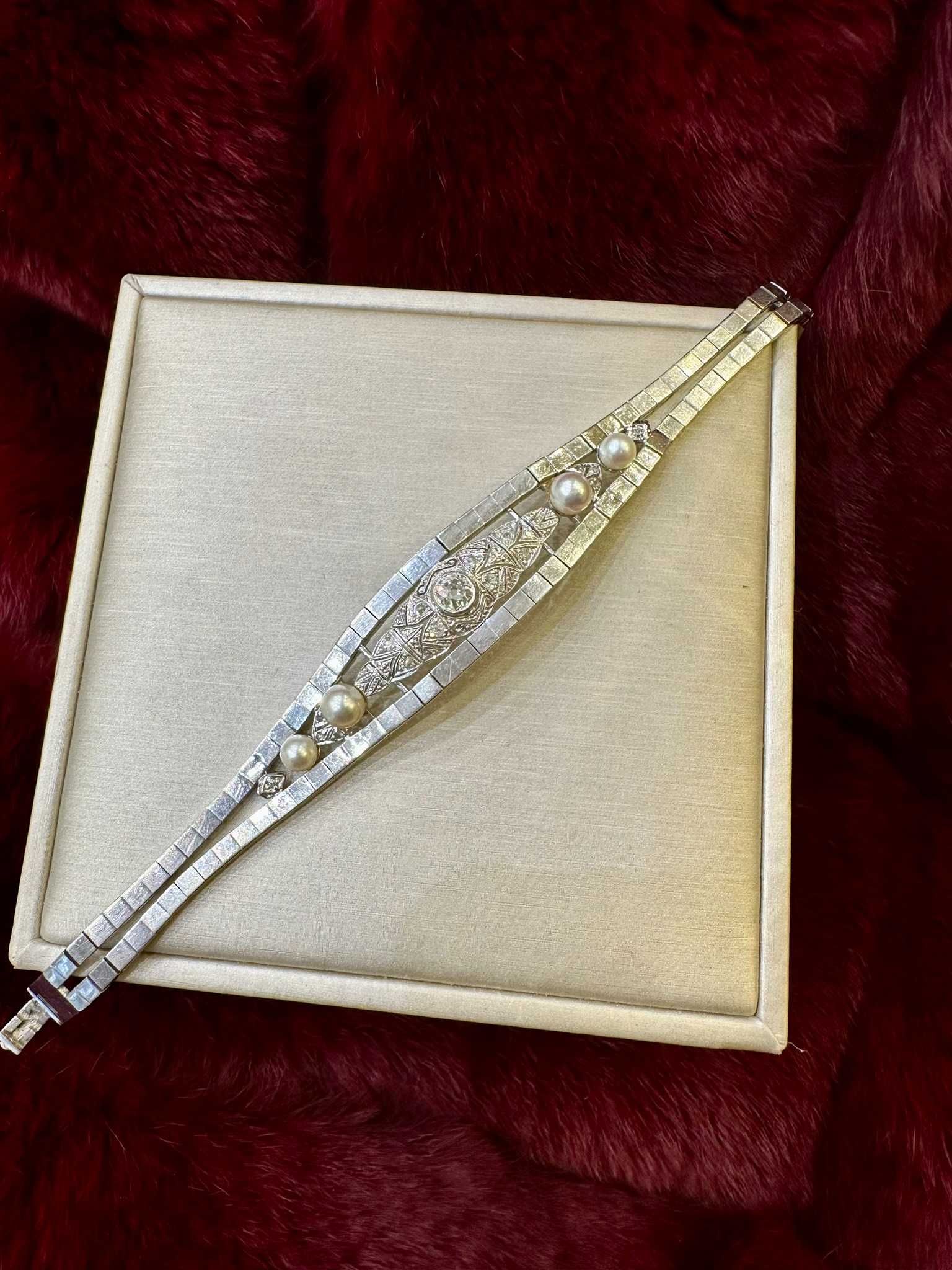 Bransoletka Z Brylantami Diamenty Artdeco 1 C