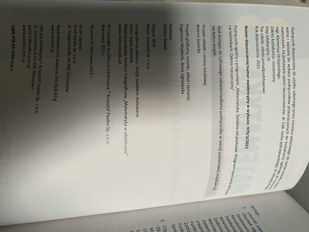 Matematyka 3 - podręcznik do liceów i techników - zakres rozszerzony