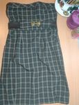 Vestido curto axadrezado castanho M Stradivarius