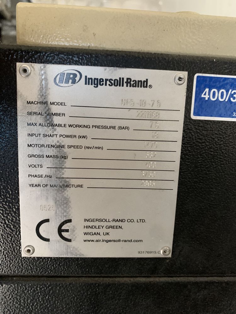 Kompresor śrubowy INGERSOLL - RAND 18kw po serwisie