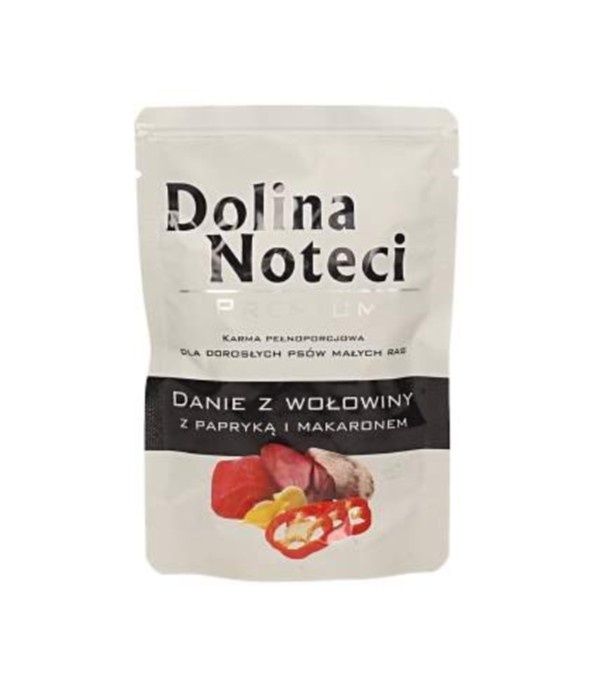 Dolina noteci premium danie wolowina z papryka  i makaronem10x 100g 
W