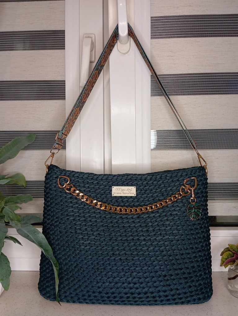 Wyjątkowy prezent,Duża torebka,shoperka,sznurek poliestrowy,handmade