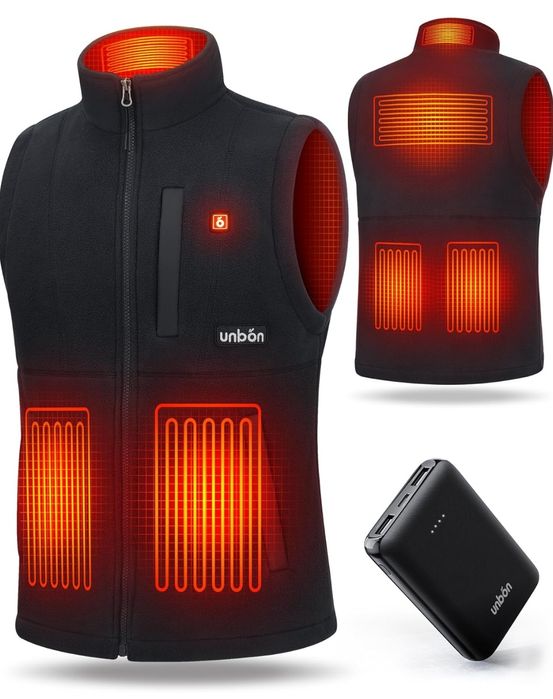 Colete polar aquecido para homem