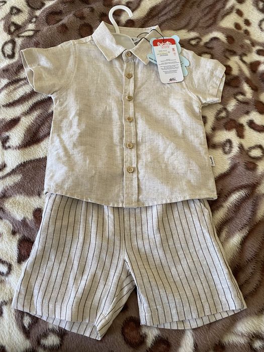 Лляний костюм на хлопчика 92р новий