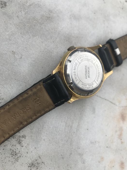 Часы мужск.,наручн. Швейцария. Позолота.