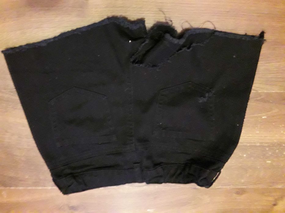 spodenki jeansowe czarne