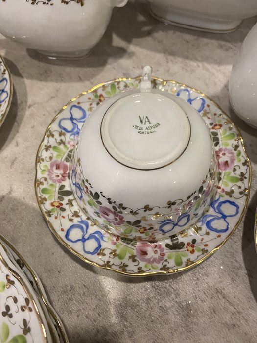 Serviço de chá Vista Alegre “lacinhos” antigo