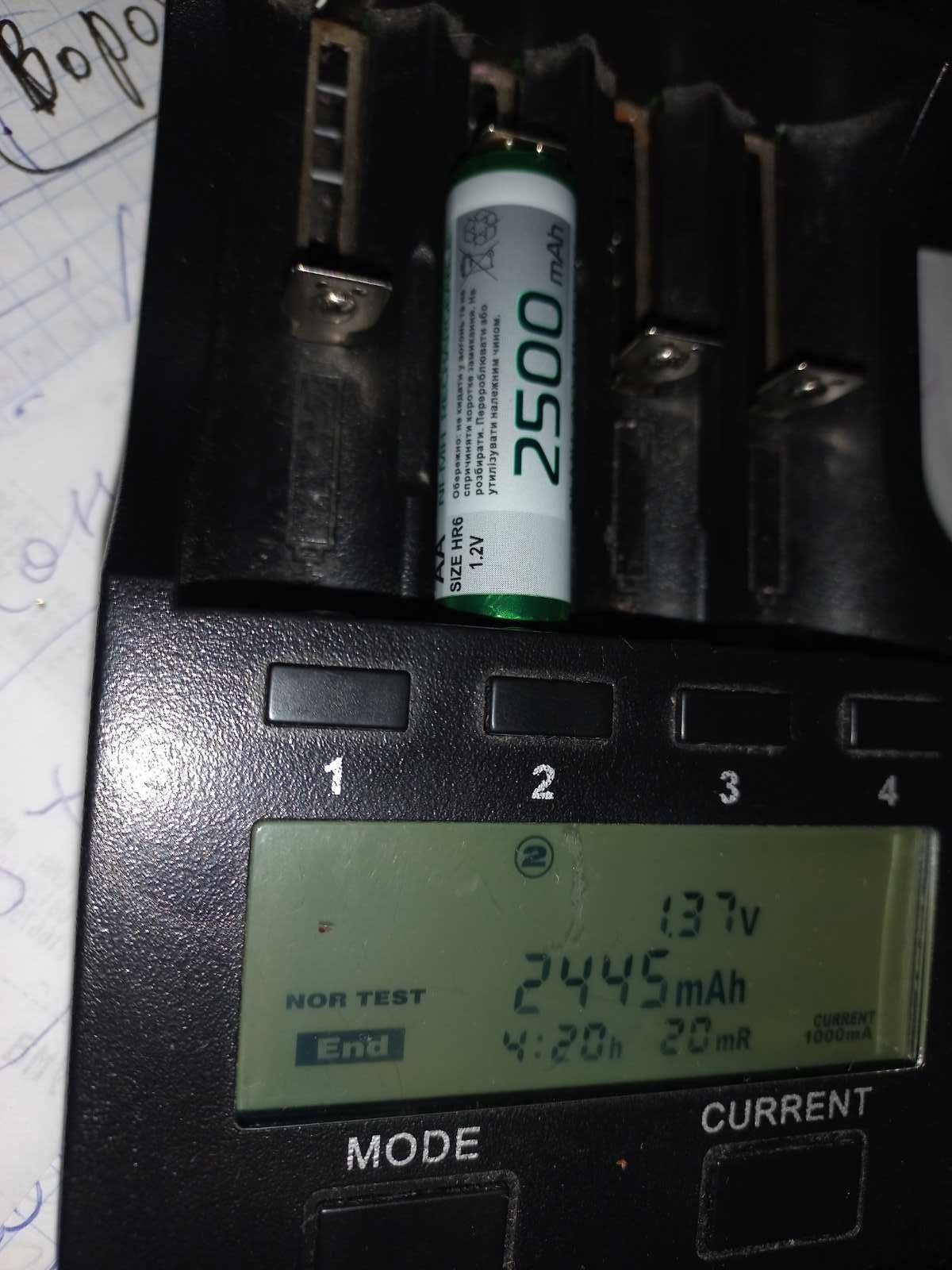 акумулятор батарейка AA 1,2в 2500mah високоємний 14500 пальчиковий ААА