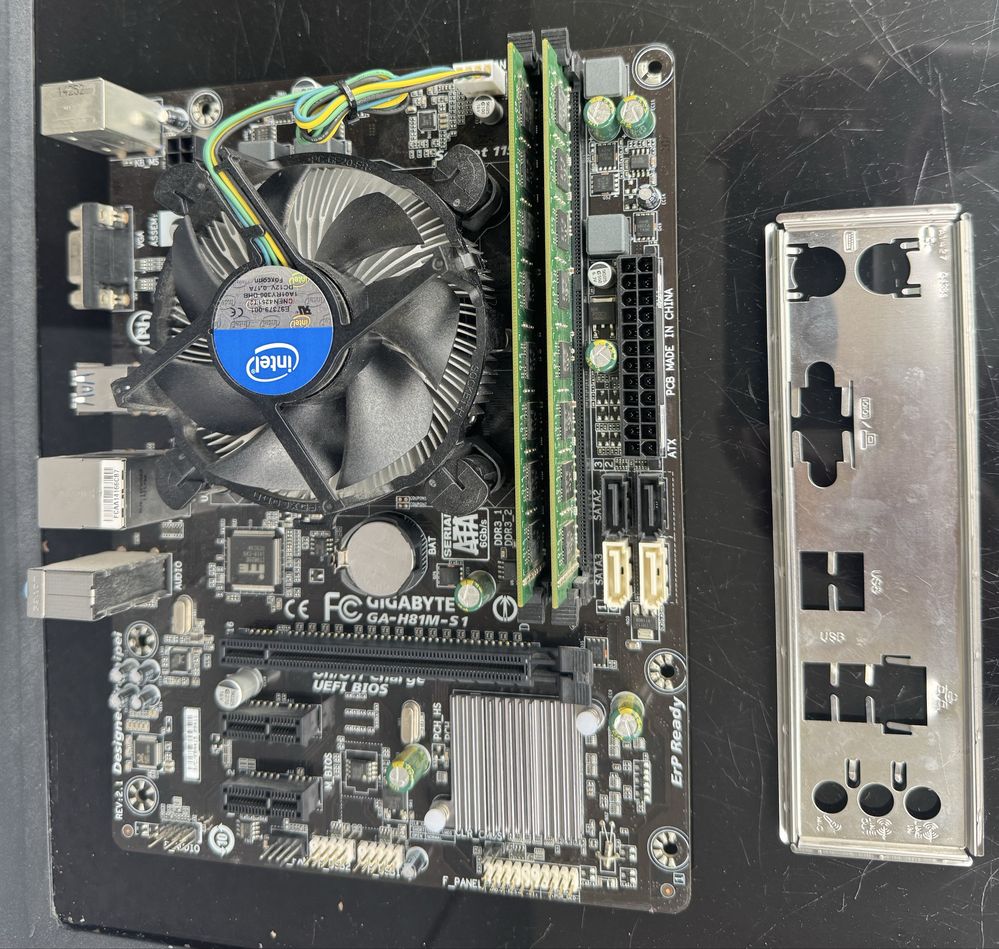 Sprzedam płyte glowna H81M-S1 z i5-3470 8gb Ram