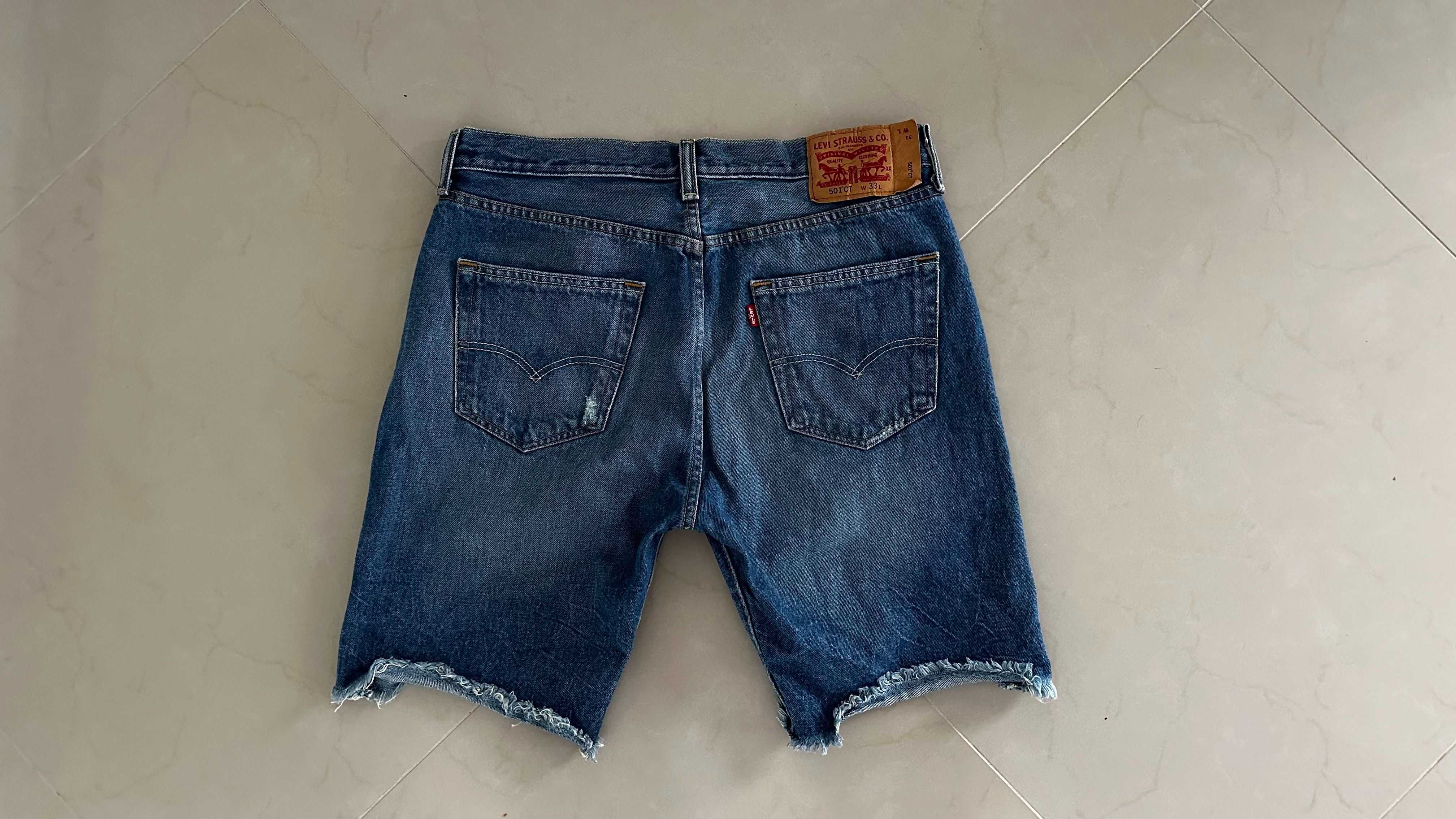Levis 501 CT W33 Szorty Krótkie Spodenki Piękne