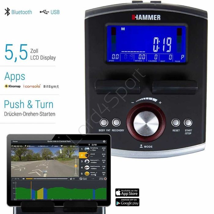Rower magnetyczny treningowy HAMMER Cardio MOTION BT~~