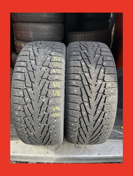 ‼️ 255.55r18 Nokian Hakkapeliitta 7 Suv шип зимові шини колеса 2шт 8мм
