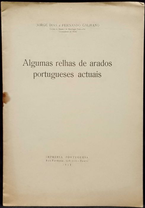 Algumas Relhas de Arados Portugueses, Jorge Dias e Fernando Galhano