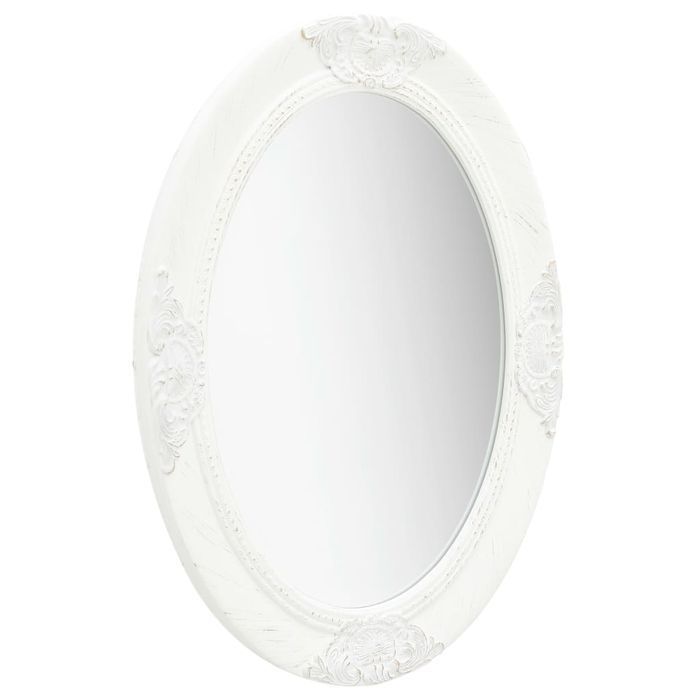 vidaXL Lustro ścienne w stylu barokowym, 50x70 cm, białe