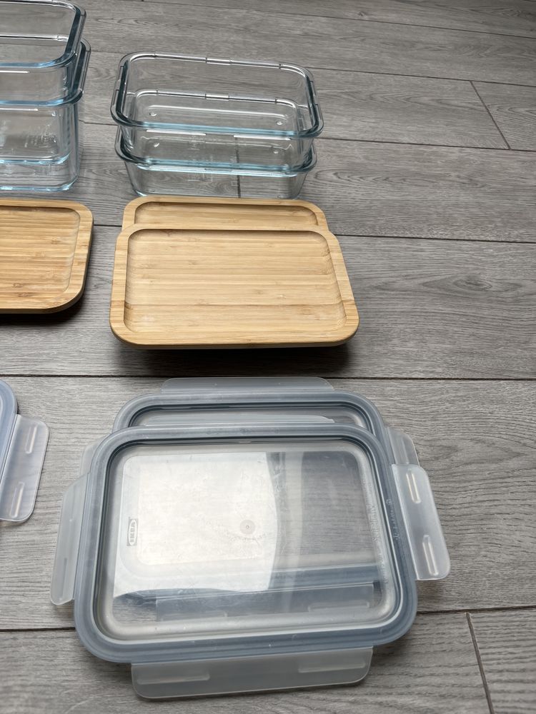 Zestaw pojemników szklanych IKEA 365+ z pokrywkami