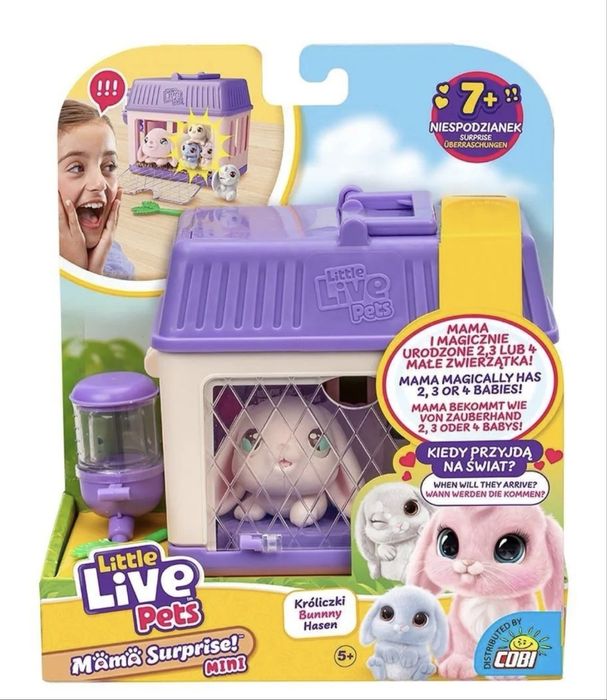 Little Live Pets mama krolik i 4 kroliczki, stan idealny