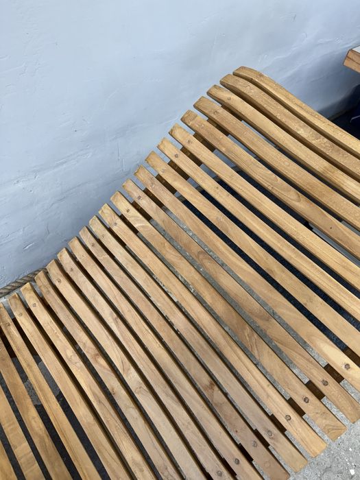 Leżak ogrodowy teak wood vintage drewno