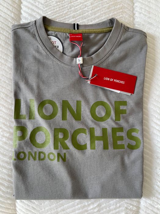 camisola cinzenta lion of porches