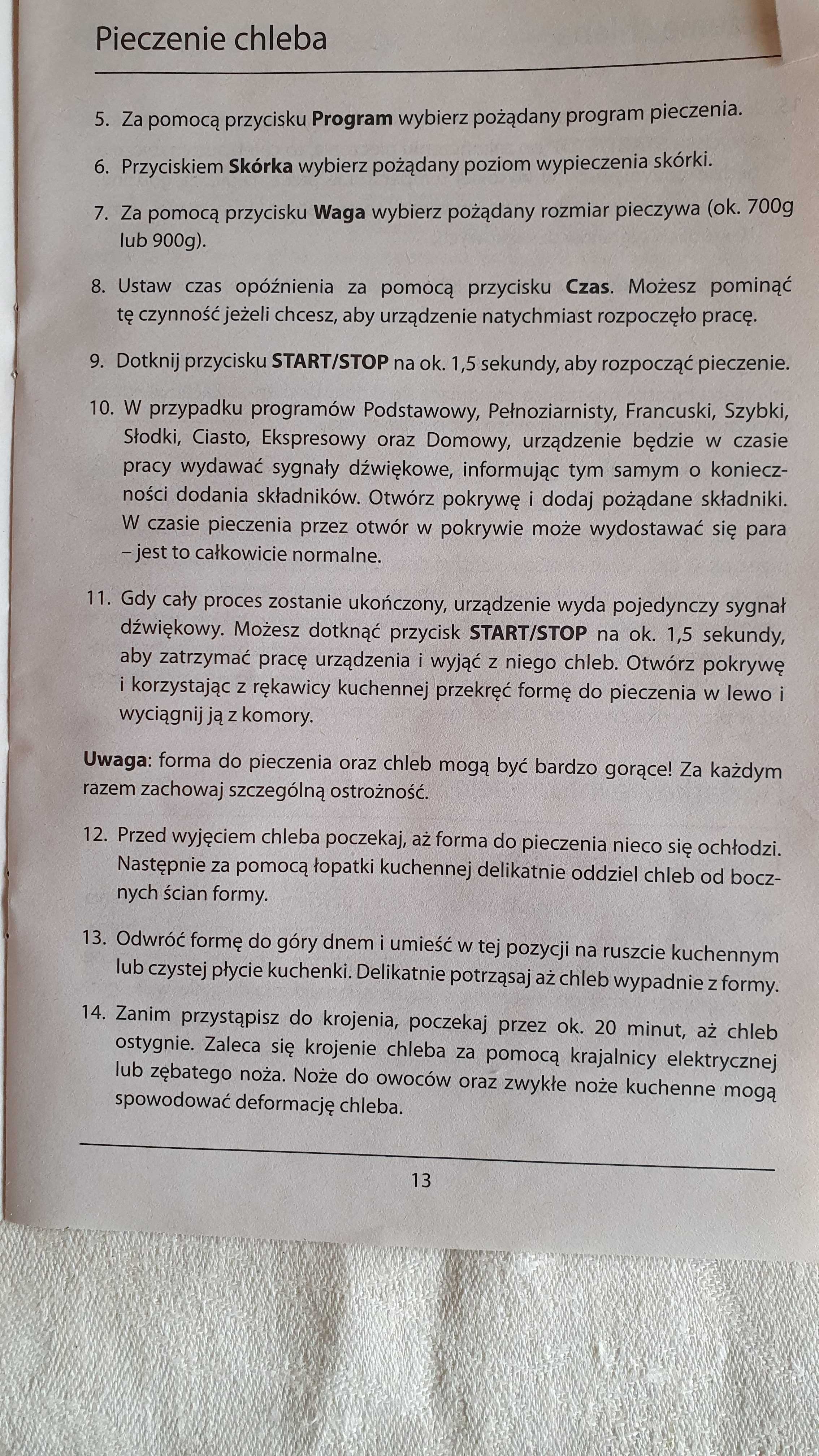 Sprzedam domowe urządzenie do pieczenia chleba, ciasta i dżemów