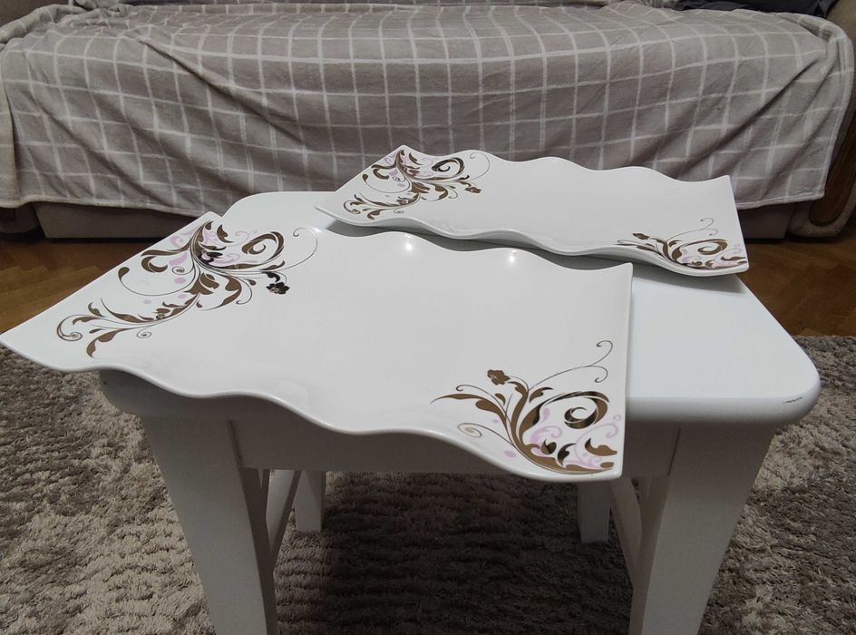 Фарфорове блюдо "Swarovski"  31x18 см  (2 штуки)