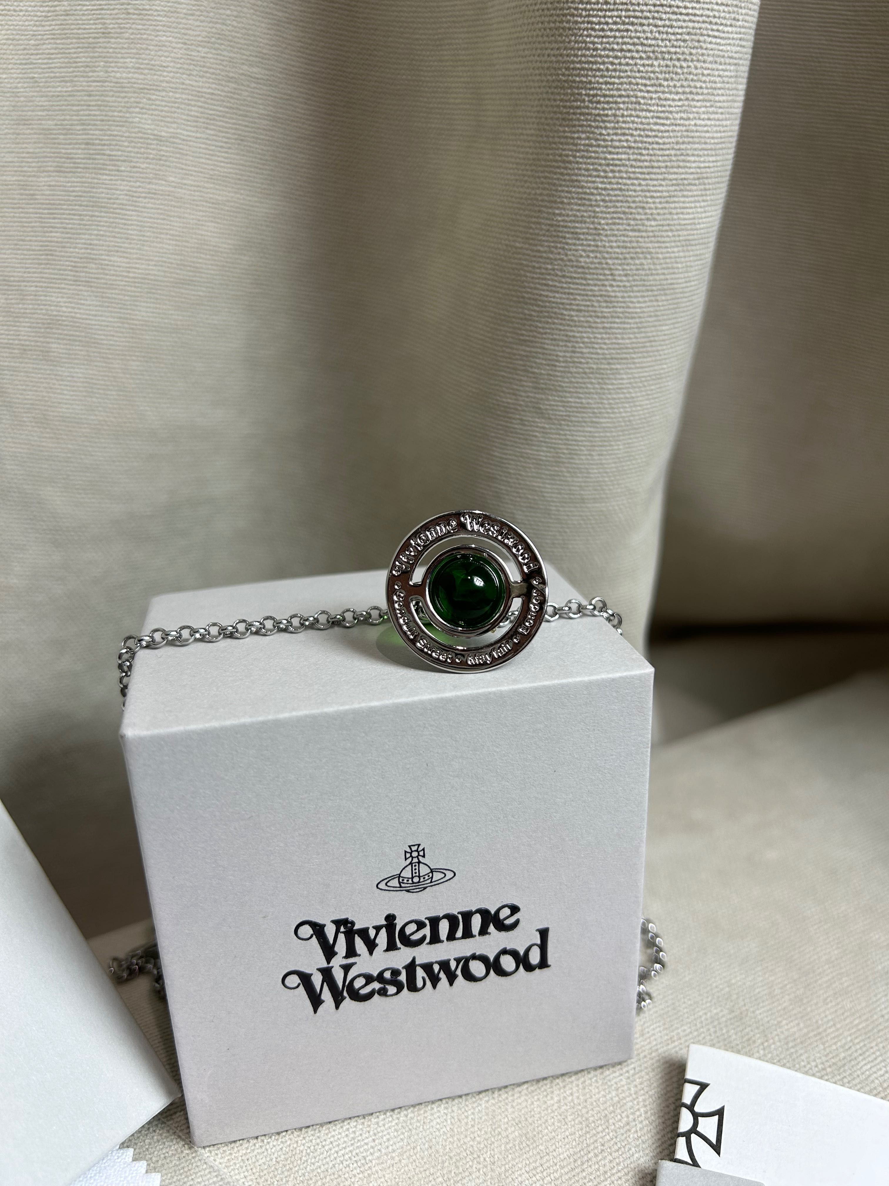 Vivienne Westwood Saturn Orb Mini оригинал подвеска кулон зеленый