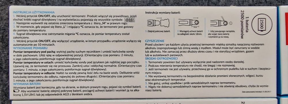 Termometr elektryczny dla dziecka, dorosłego.