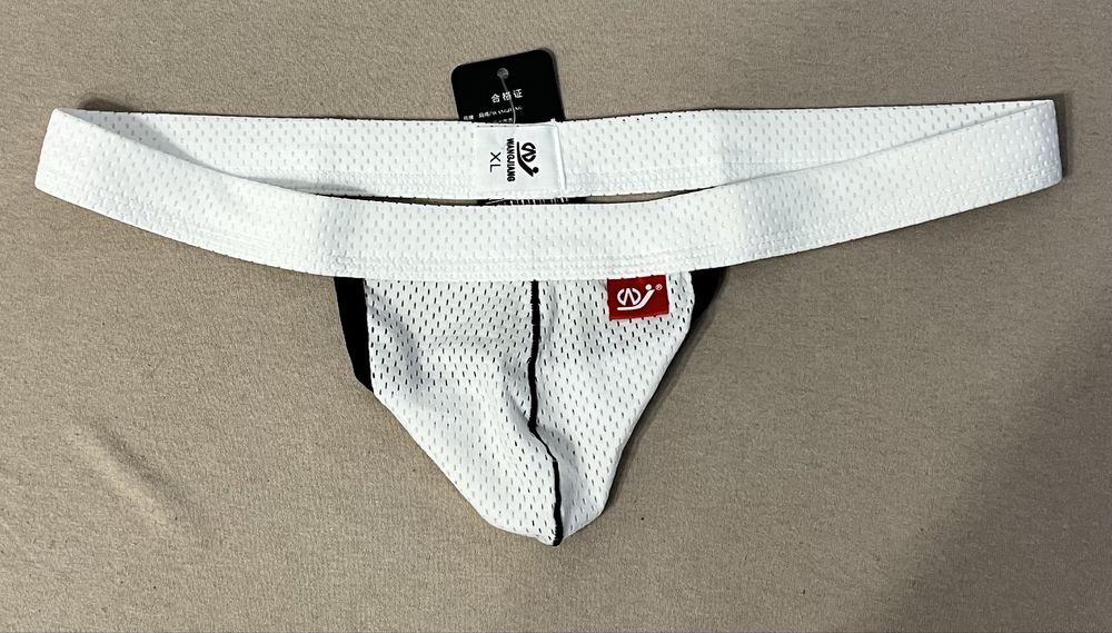 Jockstrap męskie biale pushup push up