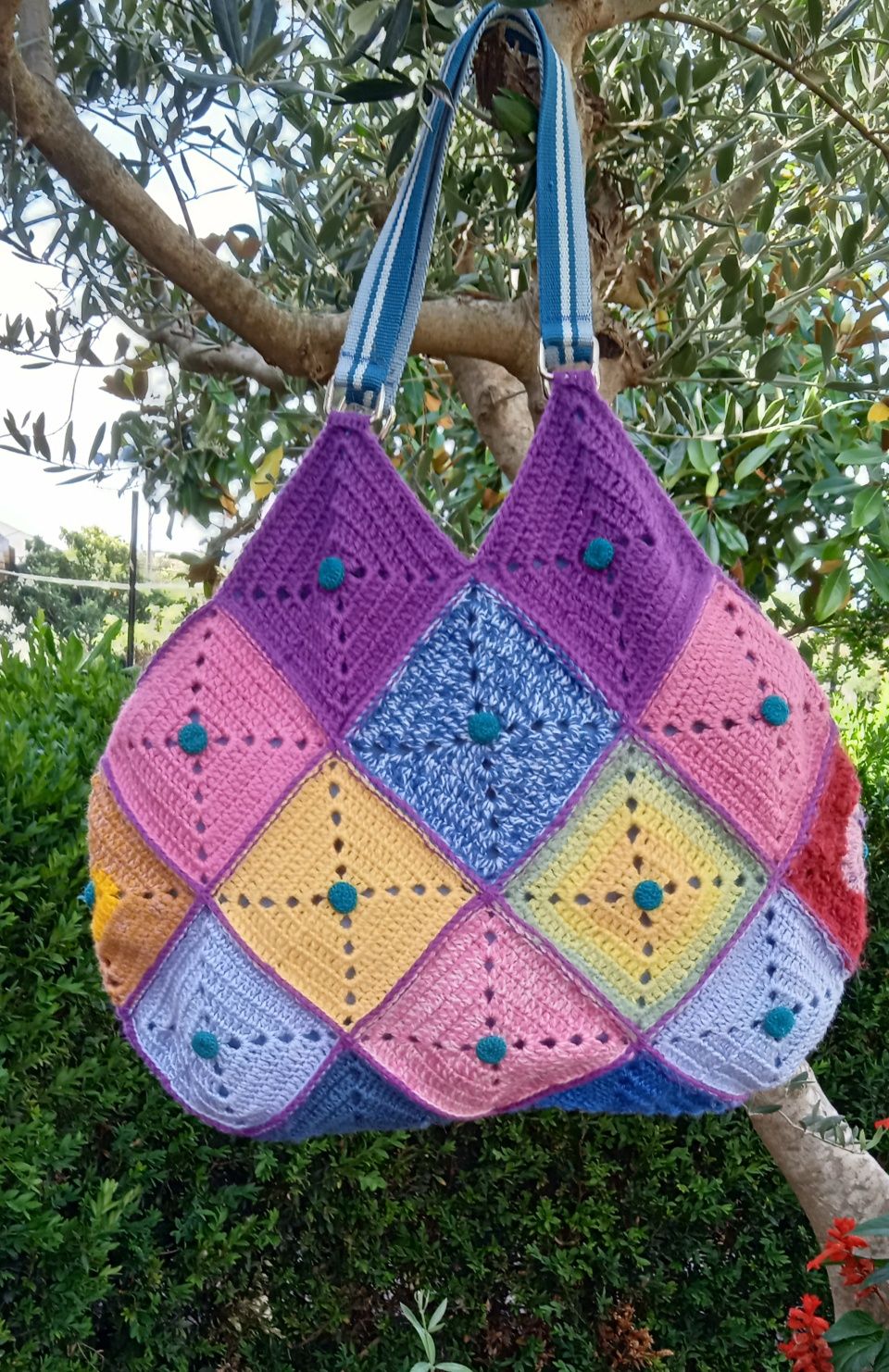 Saco em tricot, forrado com bolso