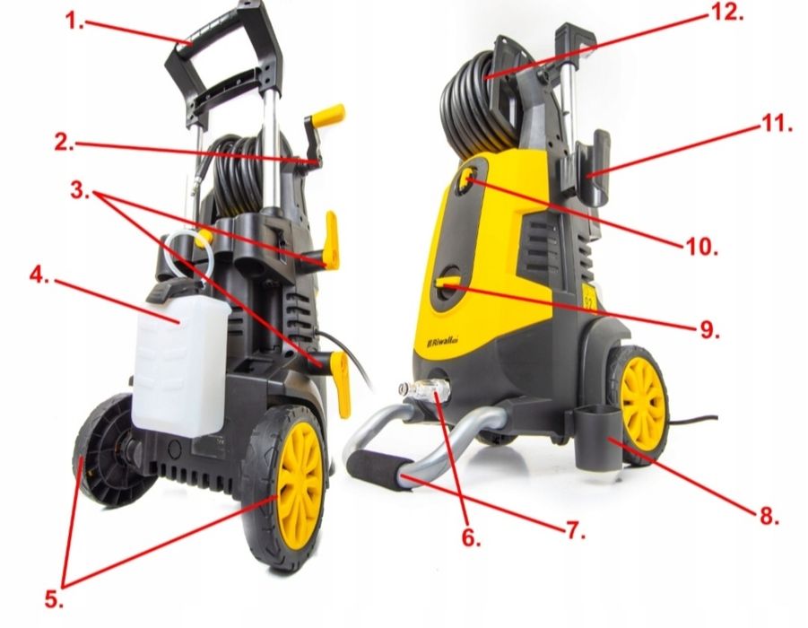 Мийка високого тиску Riwall KOX L8 280бар Чехія 2800W з мідним насосом