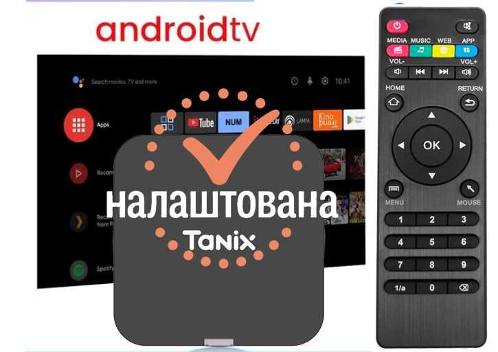 НАЛАШТОВАНА тв приставка Tanix TX1 MINI ATV / tv box / Android tv