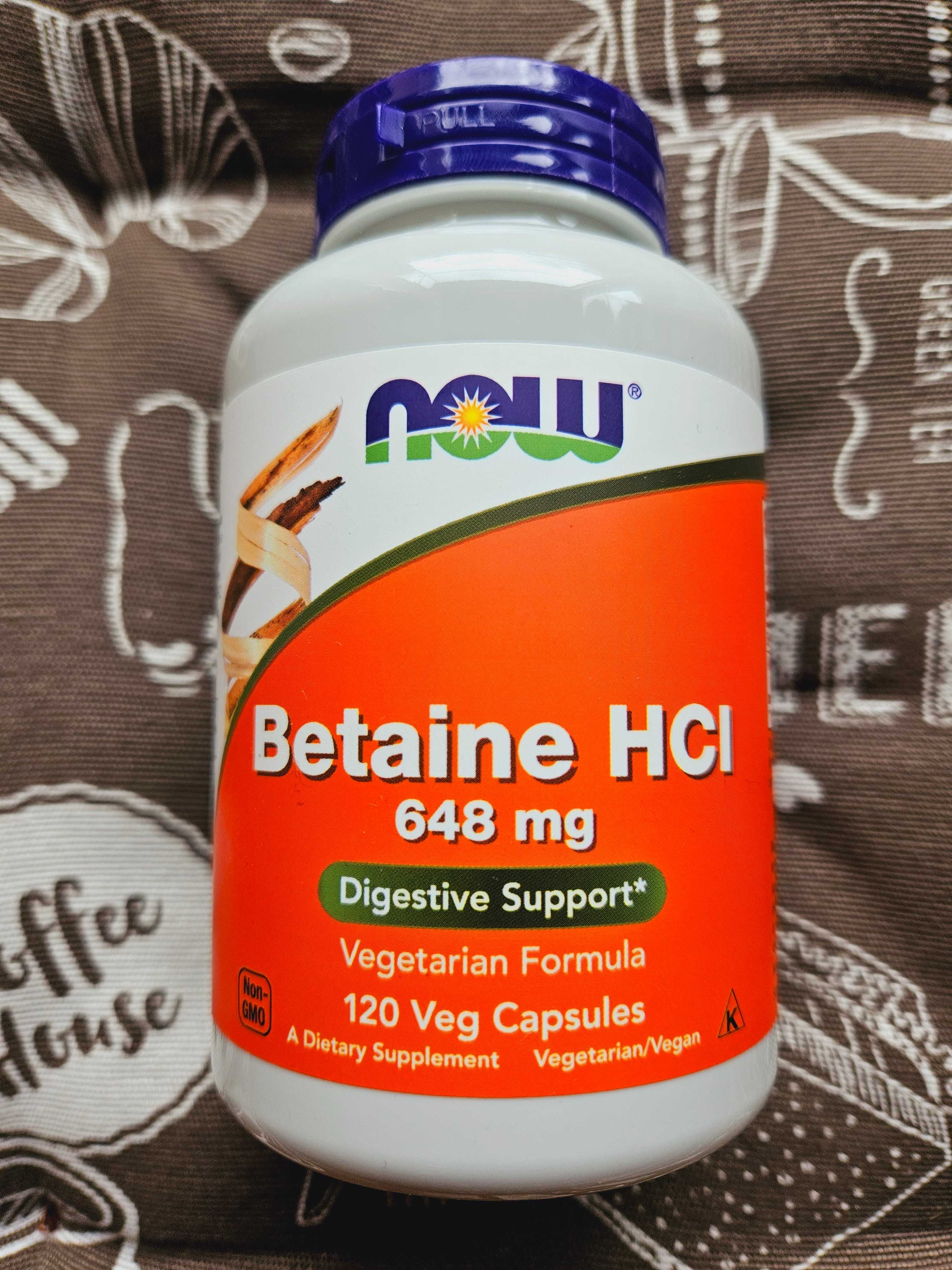 Now Foods Betaine HCl Бетаин бетаін для пищеварения для травлення