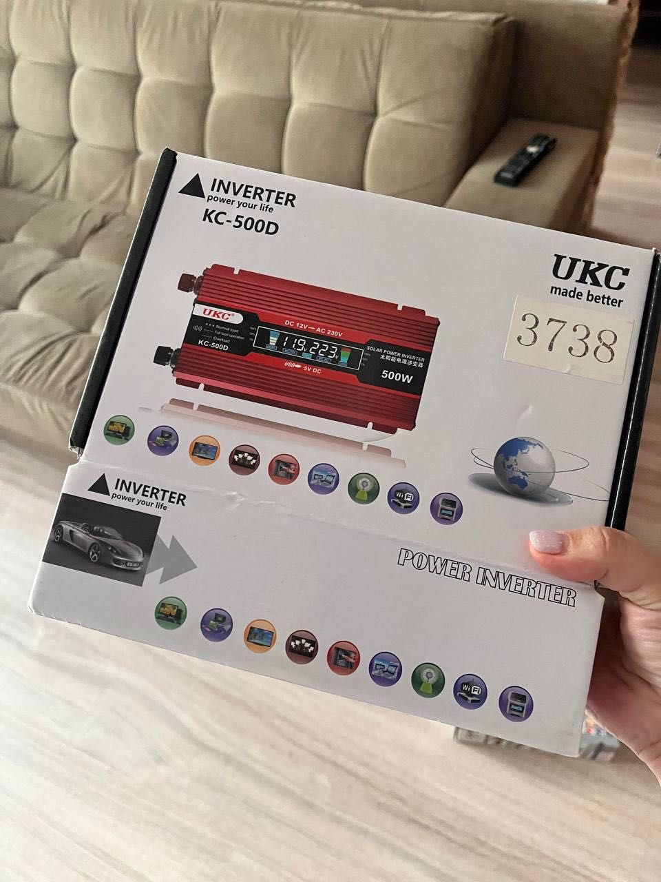 Автомобільний інвертор inverter UKC 12v-220v 500W