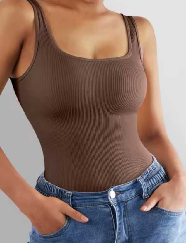 Body bluzka prążkowany deseń S