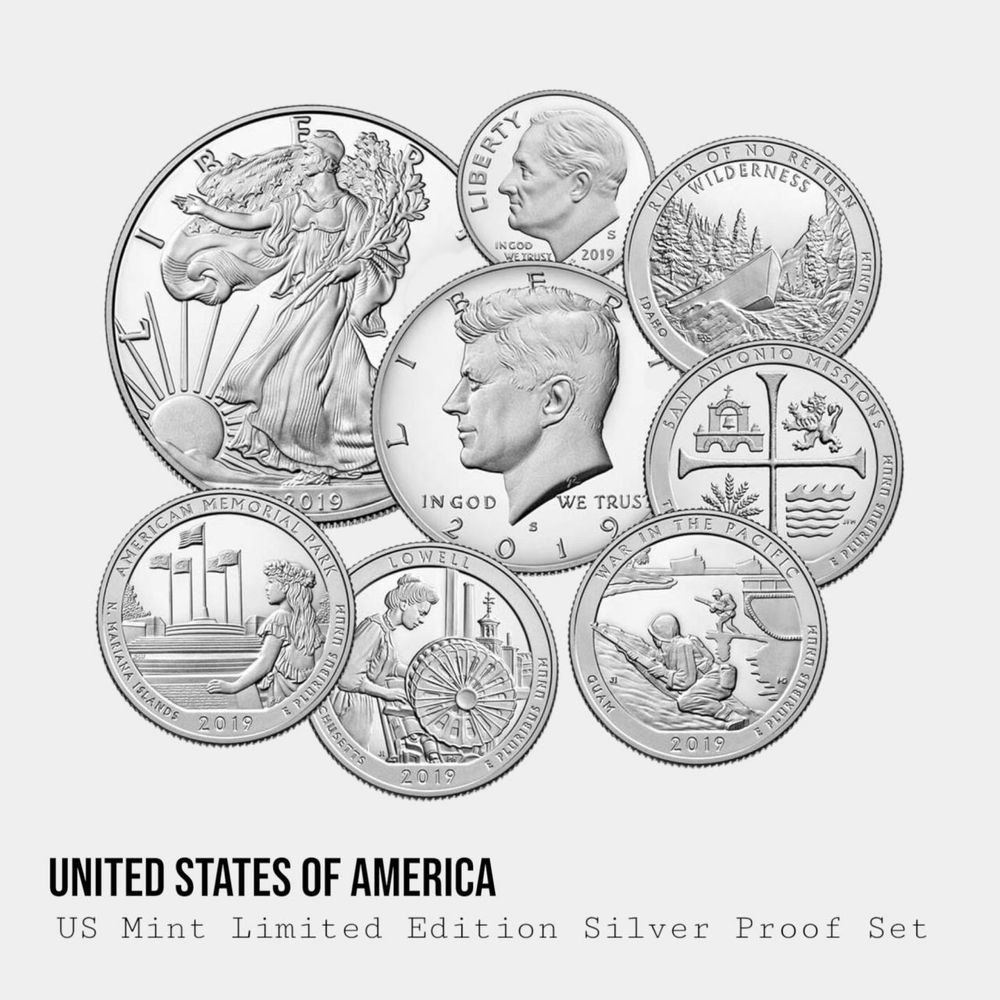 2013—2020 • Limited Edition Silver Proof Set • Оригінал US Mint BoxCoa