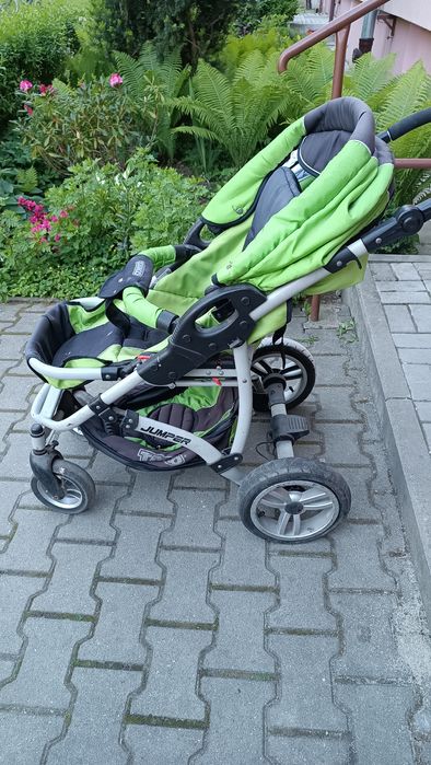 Wózek dziecięcy zielono czarny