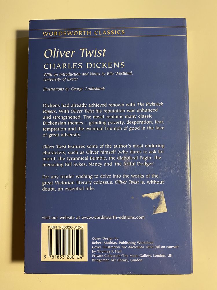 Książka „Olivier Twist” Charles Dickens