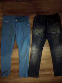 Spodnie dla chłopca r. 140 niebieskie i jeans