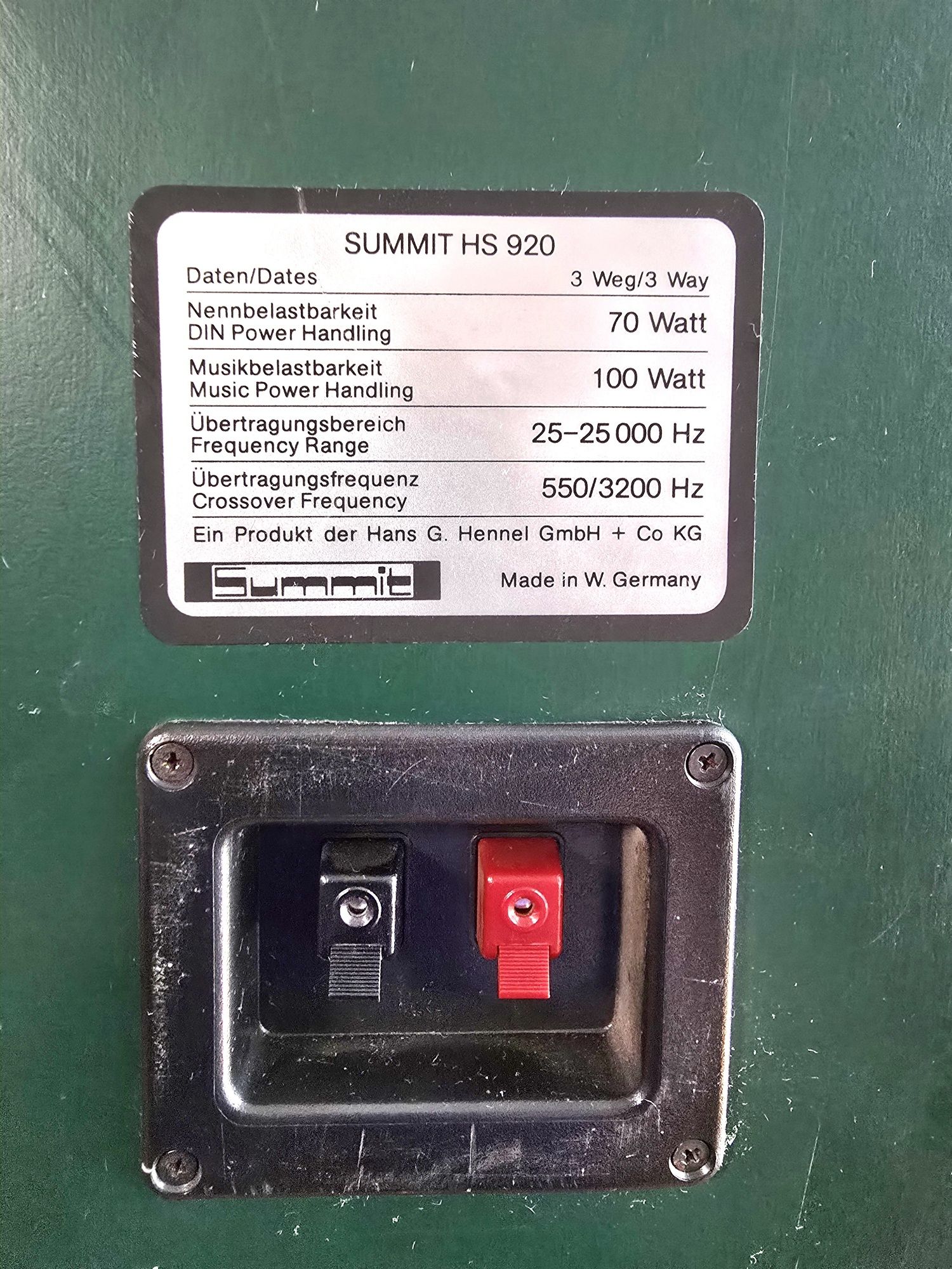 Kolmny glośnikowe Summit HS 920 3drożne UNIKAT! Vintage