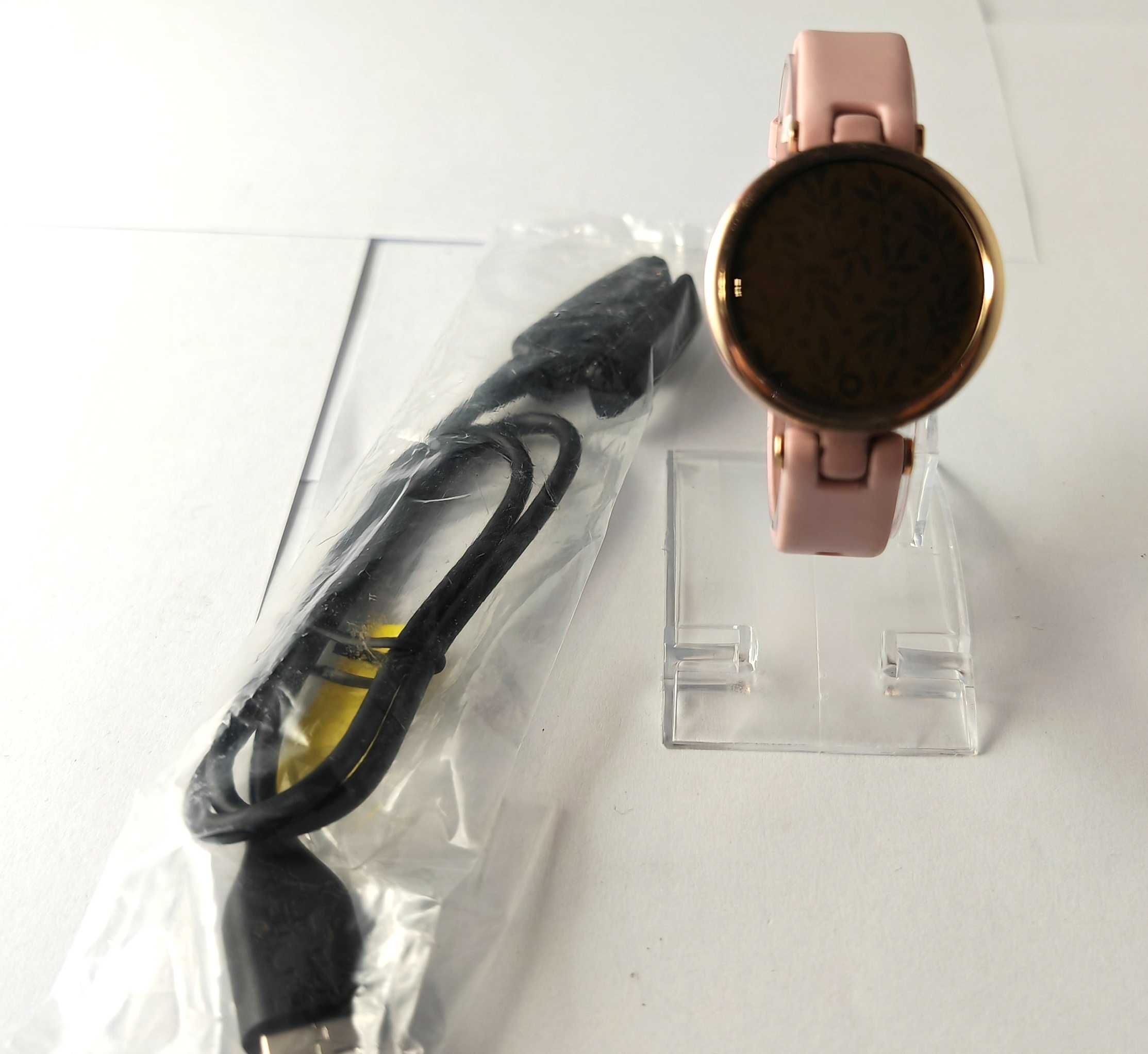 Smartwatch GARMIN LILY 34MM Różowy pasek + ładowarka