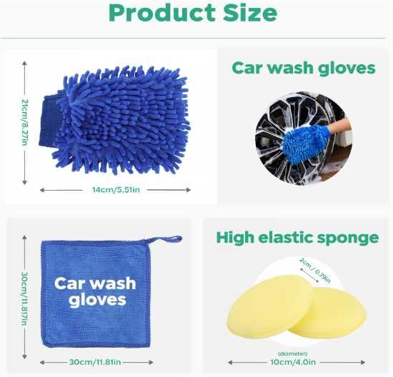 BESTCOOL - 20-częściowy zestaw pędzli do czyszczenia samochodu