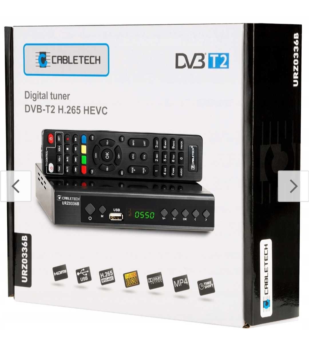 Dekoder DVB-T2 Tuner Telewizji Cyfrowej Naziemnej